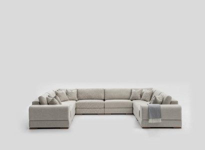 Sofa U Shape Modern Design Luxury Living Room Big Gray Corner Sofa New